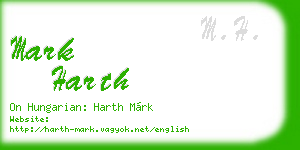 mark harth business card